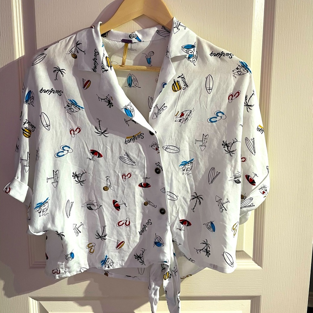 Cute tied button up tee from boathouse